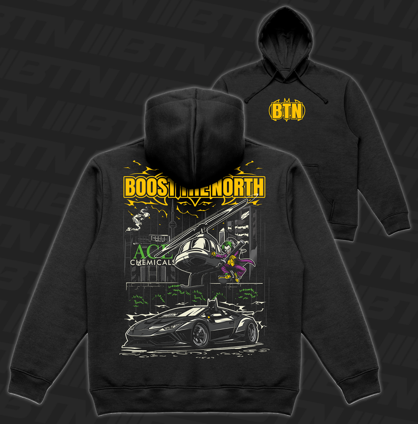 Batman's Lambo Hoodie Black