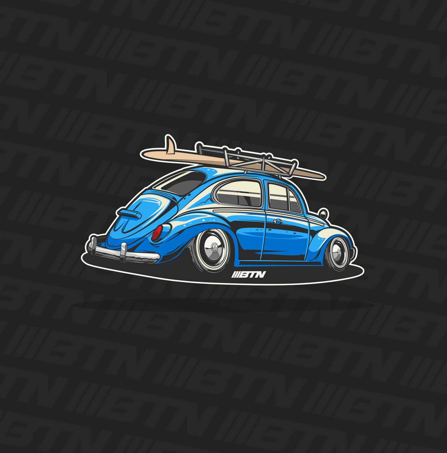 VW Classic Beetle Car Decal