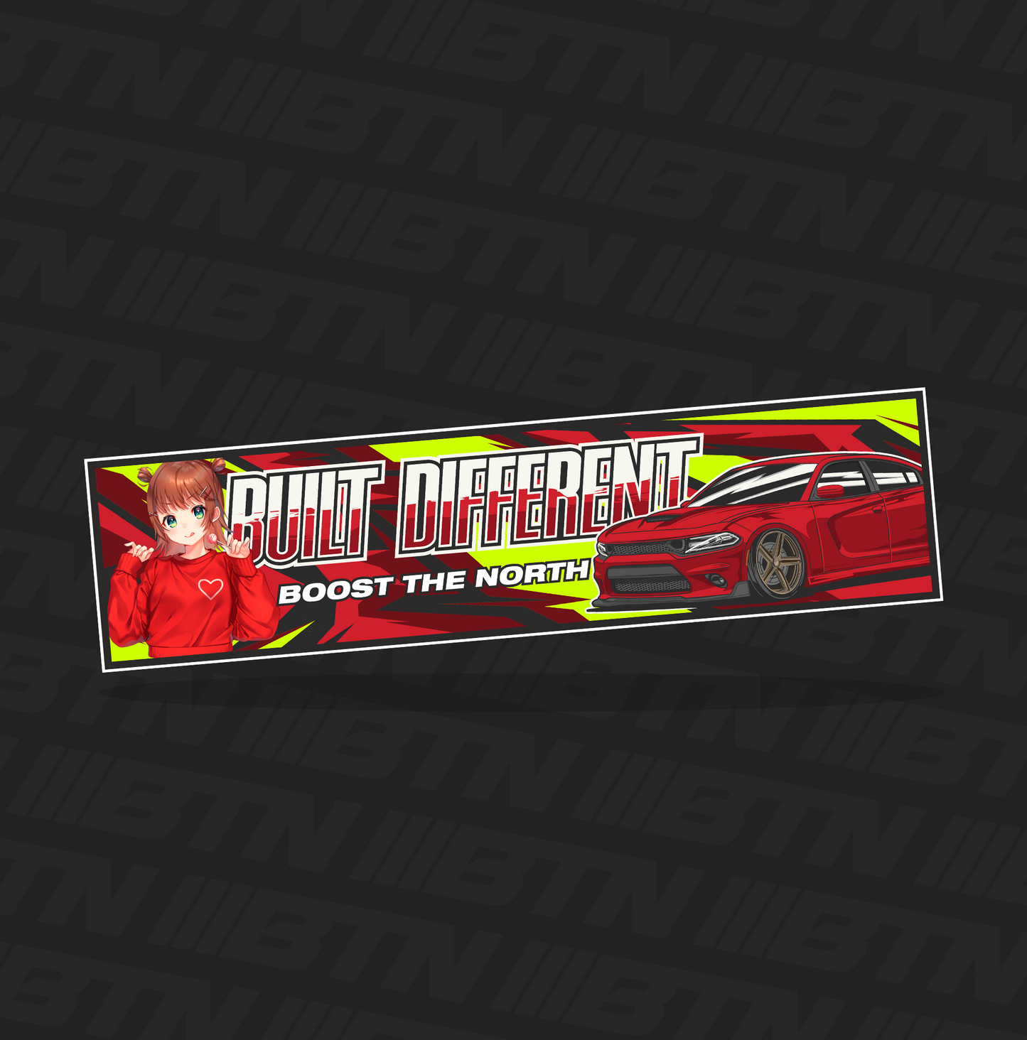 Dodge Charger Built Different Slap Sticker