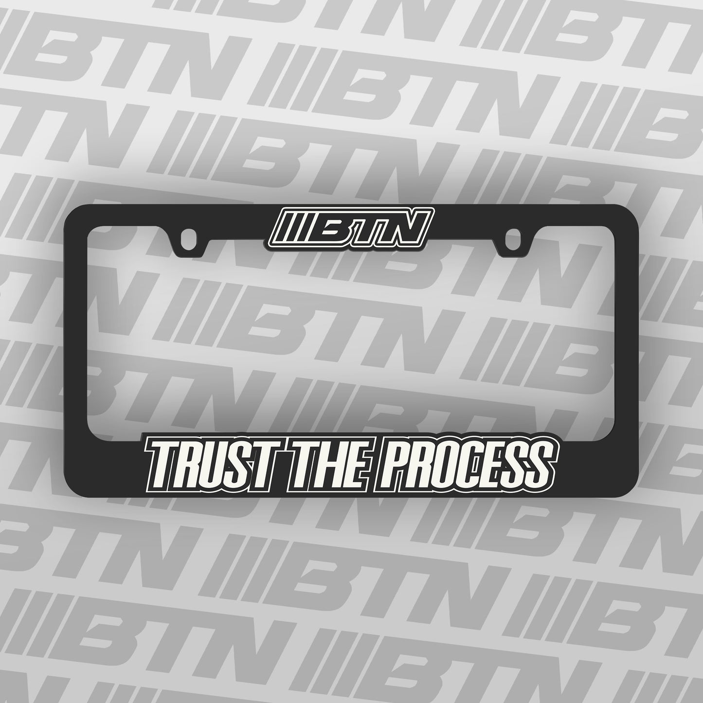 Trust The Process Licence Plate Frames