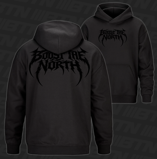 BTN Grunge Hoodie Black on Black