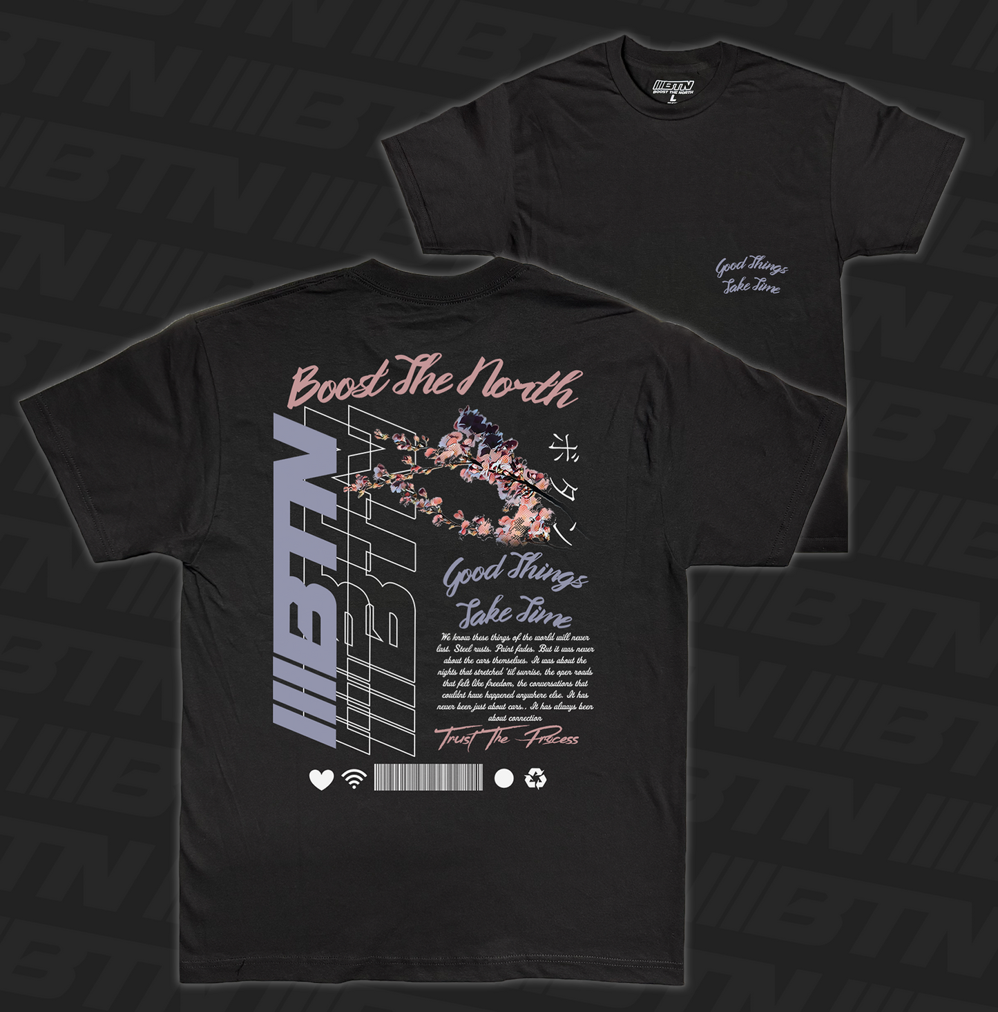 Good Things Take Time 🌸 Tee Black