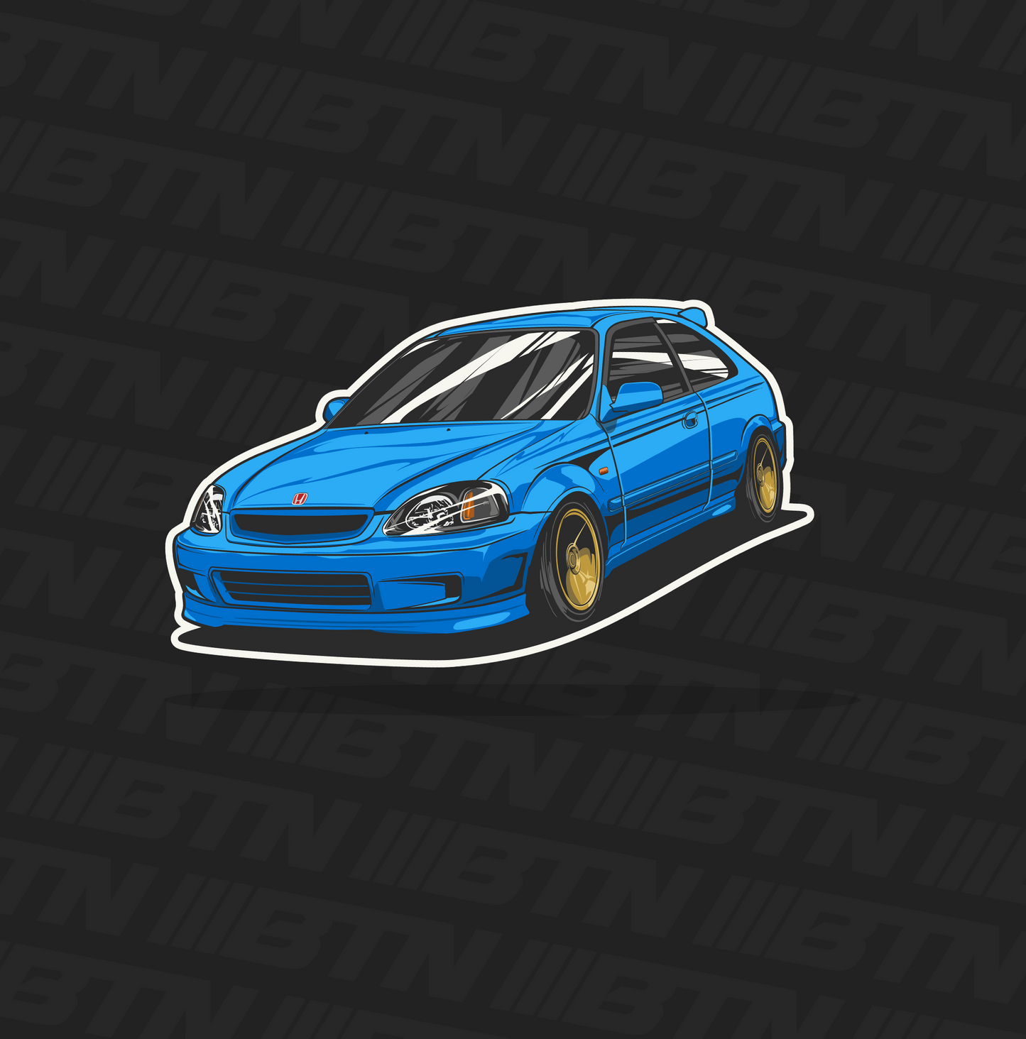 EK9 Civic Car Decal