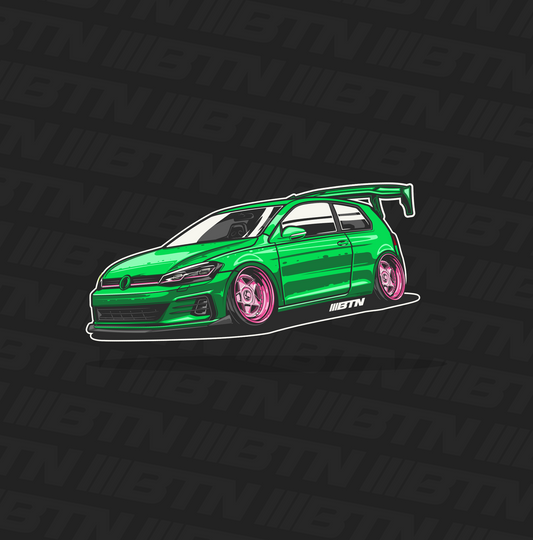 VW MK7 Golf Car Decal