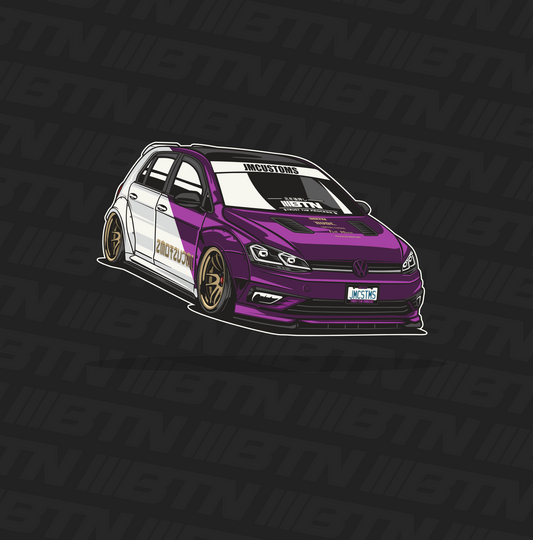 JM Customs VW Golf Car Decal
