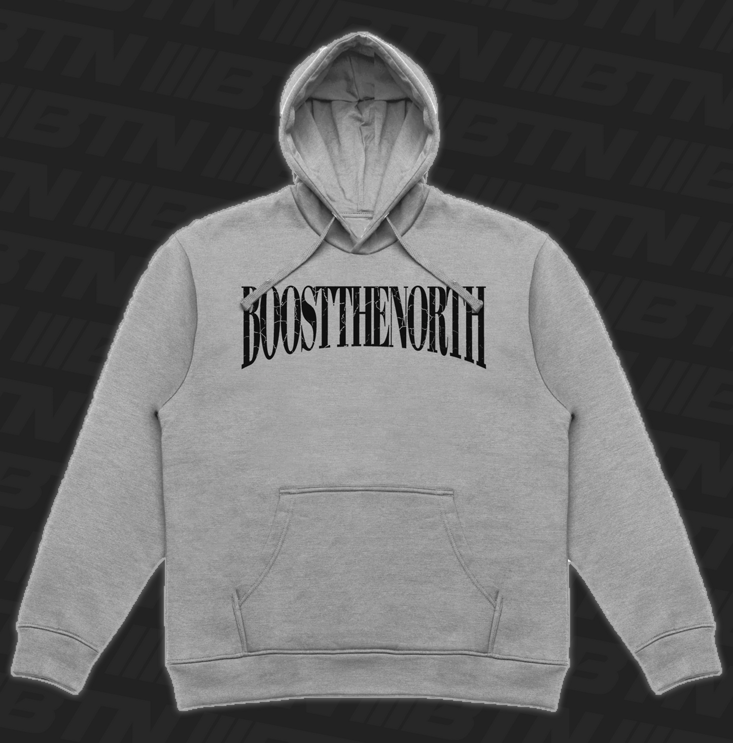 BTN Cracked Hoodie Grey