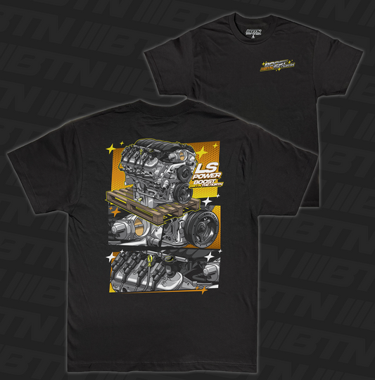 LS Crate Motor Tee Black