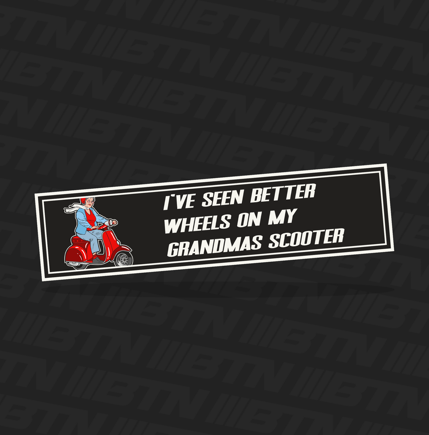 Grandma's Scooter Slap Sticker
