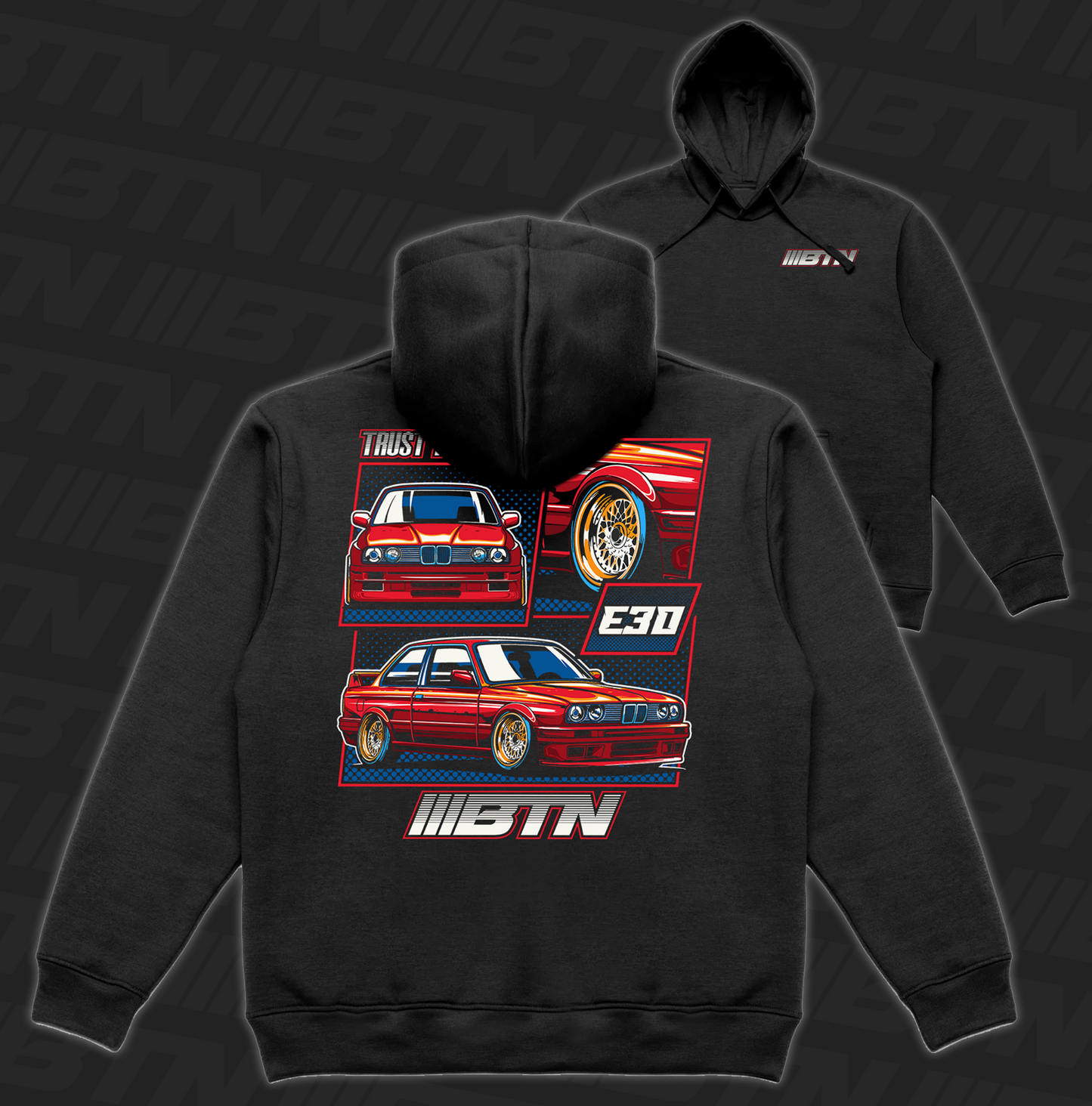 BMW E30 Hoodie Black