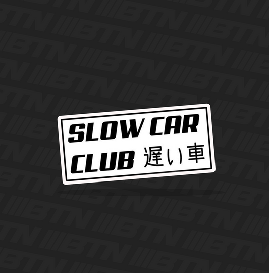 Slow Car Club Decal