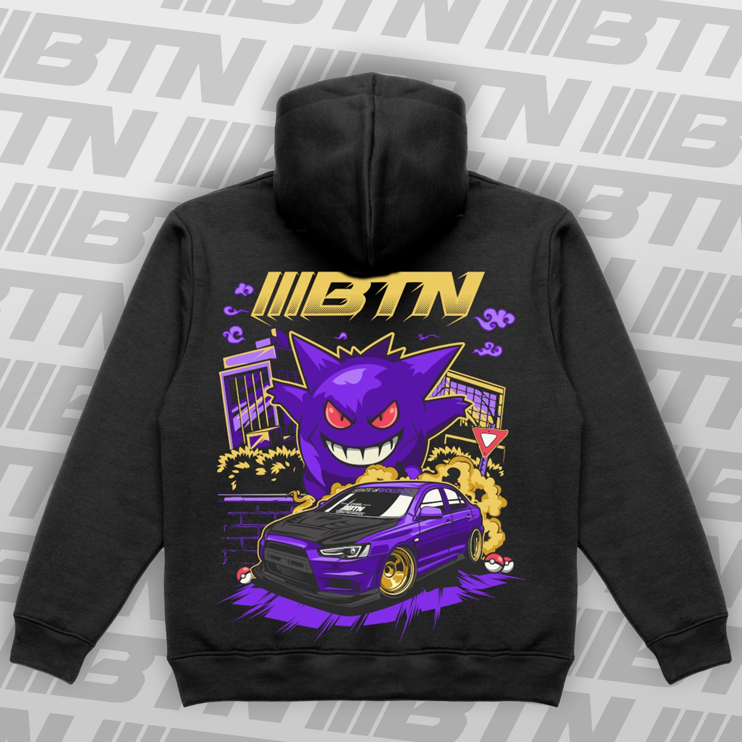 BTN x Johnny Evo Black Hoodie