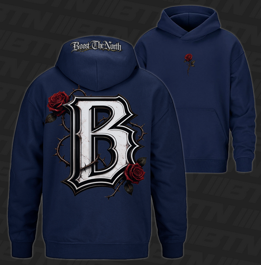 BTN Rose & Thorns Hoodie Navy
