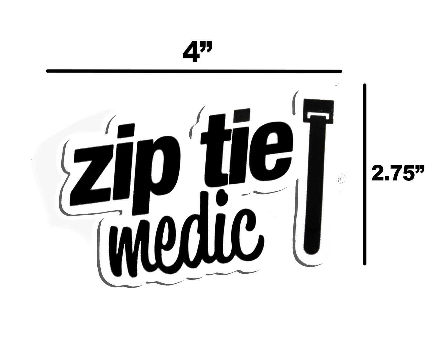 Zip Tie Medic Decal 4"